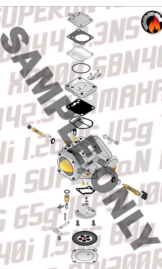 Mikuni SBN Exploded Diagram Print (12x8)
